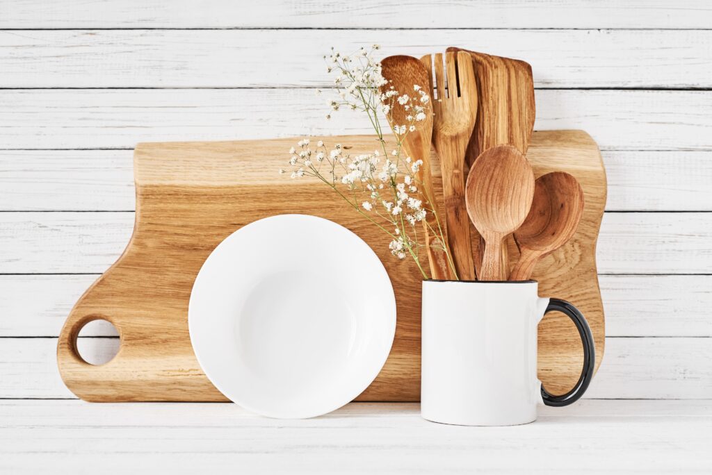plato y taza blanca para sublimar